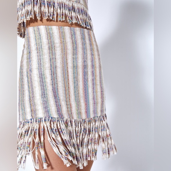 Alexis FRINGED VICHY SKIRT SET top is a small skirt is a medium🩵 - Picture 4 of 9